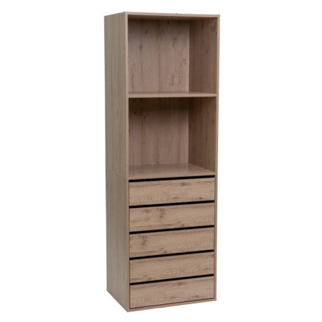 Otvorená modulárna skriňa v dekore duba v prírodnej farbe 60x180x45 cm Modular – Casa Selección