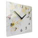 domtextilu.sk Dekoračné sklenené hodiny 30 cm s motívom čerešňových kvetov 57321