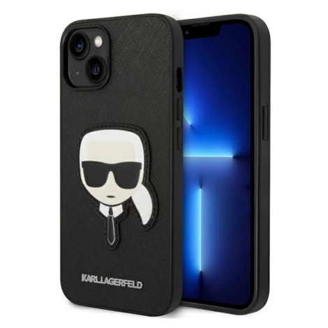 Kryt Karl Lagerfeld KLHCP14MSAPKHK iPhone 14 Plus 6,7" black hardcase Saffiano Karl`s Head Patch