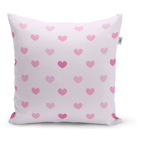 Vankúš Ružové srdce - 60x60 cm