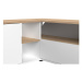 TV stolík v dekore duba v bielo-prírodnej farbe 90x45 cm Angle – TemaHome