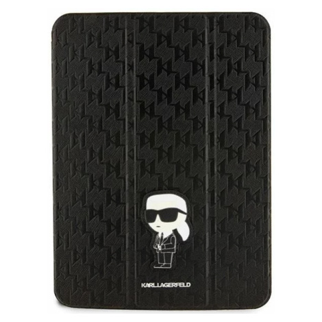 Púzdro Karl Lagerfeld iPad 10.9" Folio Magnet Allover Cover black Saffiano Monogram Ikonik (KLFC