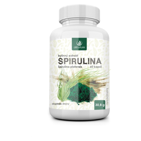 ALLNATURE Spirulina bylinný extrakt 60 kapsúl