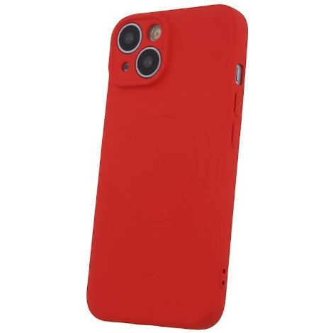 Silikónové puzdro na Apple iPhone 14 Plus Simple Color Mag červené