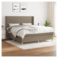 vidaXL Posteľný rám boxspring s matracom sivohned 160x200 cm látka