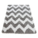 TA Bielo-sivý plyšový koberec so vzorom Sabrina Rozmer: 240x330 cm