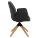 Dkton 24772 Dizajnová stolička Ariella sivá - prírodná
