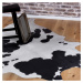 Kusový koberec Toledo 190 black white Rozmery koberca: 155x190 tvar kožušiny