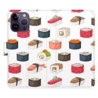 Flipové puzdro iSaprio - Sushi Pattern 02 - iPhone 14 Pro Max
