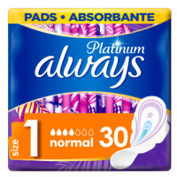 ALWAYS Platinum normal (veľkosť 1) Hygienické vložky s krídelkami 30 ks