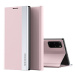 Apple iPhone 13 Mini, Bočné otváracie puzdro, stojan, Wooze Silver Line, ružová