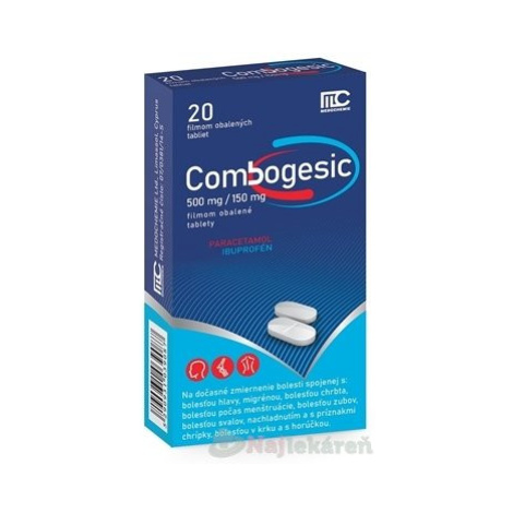 Combogesic 500 mg/150 mg 20 ks