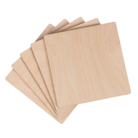 Drevené doštičky SIXTOL Creative Wood Set 5 5ks 10x10cm