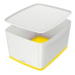 Leitz Úložný box s vekom MyBox, veľkosť L biela/žltá