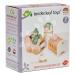 Drevená izba pre bábätko Dovetail Nursery Set Tender Leaf Toys s postavičkou v dupačkách