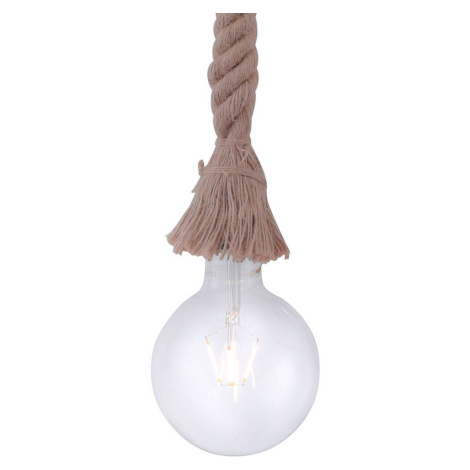 Závesná lampa Rope s lanom, 1-plameňová