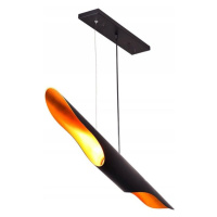 Toolight - Stropná lampa 1xE27 APP298-1CP Tuba 60cm, čierna-zlatá, OSW-00857