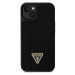 Guess Rhinestones Triangle Metal Logo Kryt pre iPhone 15 Black