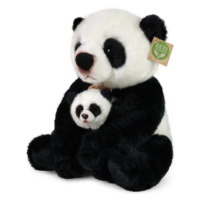 Plyšová panda s mláďaťom 27 cm ECO-FRIENDLY