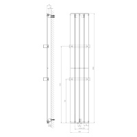 Sapho Sapho, COLONNA vykurovacie teleso 298x1800mm, bridlica s texturou, IR144