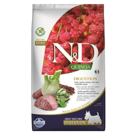 Farmina N&D dog QUINOA (GF) adult mini, digestion, lamb 2,5kg