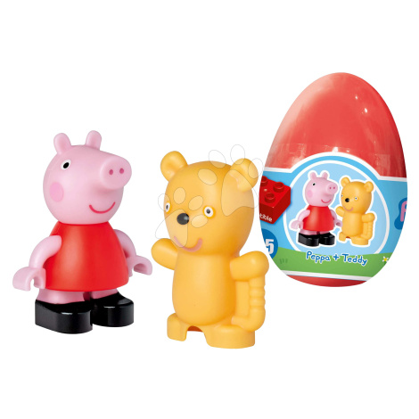 Stavebnica Peppa Pig Funny Eggs PlayBig Bloxx BIG vo vajíčku - s medvedíkom od 1,5-5 rokov