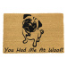 Rohožka z prírodného kokosového vlákna Artsy Doormats You Had Me At Woof Pug, 40 x 60 cm