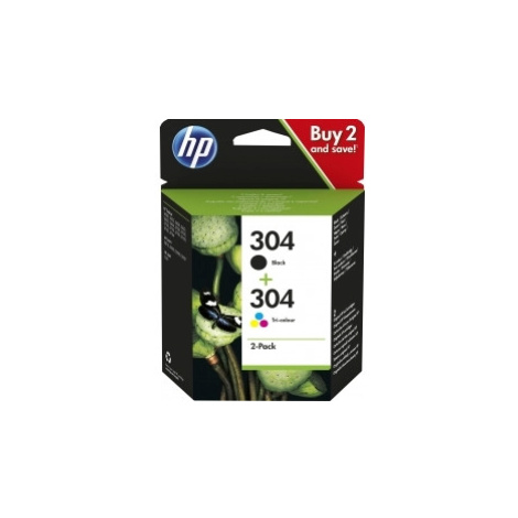 HP 304 Atramentová kazeta Combopack Color + Black (3JB05AE)