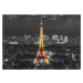 FTN S 2468 AG Design vliesová fototapeta 4-dielna Eiffel in the night, veľkosť 360 x 270 cm