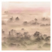 VLADILA Foggy Landscape Peach - tapeta