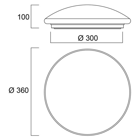 Stropné LED svietidlo Sylvania Start Surface, Ø 36 cm