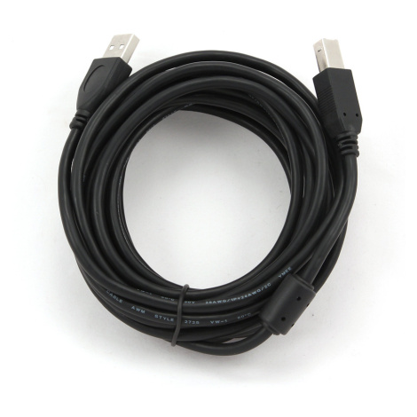 Kabel CABLEXPERT CCF-USB2-AMBM-15 USB A-B 4,5m 2.0 HQ s ferritovým jádrem GEMBIRD