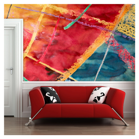 Tapeta Farebné čiary - 208x125 cm