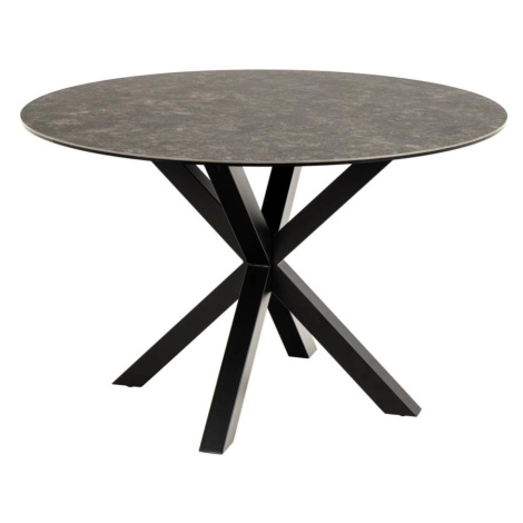 Okrúhly jedálenský stôl Heaven 120 cm čierny mramor Actona