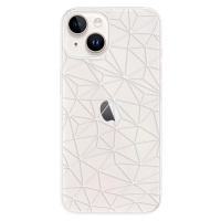 Odolné silikónové puzdro iSaprio - Abstract Triangles 03 - white - iPhone 15