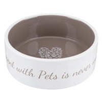 Trixie Pet's Home bowl, ceramic, 0.8 l/ř 16 cm, cream/taupe