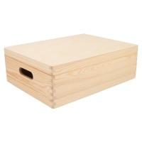 Drevený box s vekom 40 x 30 x 14 cm