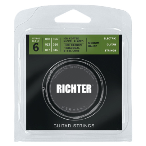Richter Electric Guitar Strings Ion Coated, Medium 10-46 Richter Czech