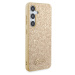 Guess PC/TPU Glitter Flakes Metal Logo Zadný Kryt pre Samsung Galaxy S24 Gold