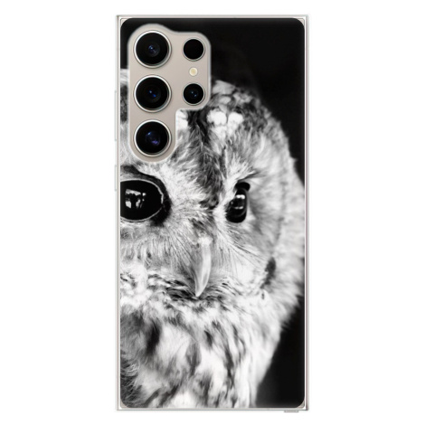 Odolné silikónové puzdro iSaprio - BW Owl - Samsung Galaxy S24 Ultra