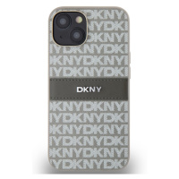 DKNY PU Leather Repeat Pattern Tonal Stripe Apple iPhone 14 DKHCP14SPRTHSLE Beige