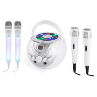 Auna SingSing biela + Dazzl Mic Set karaoke zariadenie, mikrofón, LED osvetlenie