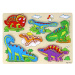 mamido Drevené Puzzle 3D Pre Deti Logická Hra Skladačka Dinosaury 11 Dielov
