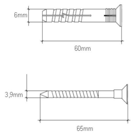 Wkręt-met Rozpínacia natĺkacia hmoždinka  6x60 mm L20 MERKURY MARKET