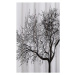 Sprchový záves 180x200cm, polyester, čierna / biela, strom ZP008