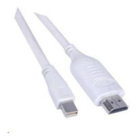 PREMIUMCORD Mini DisplayPort - HDMI kábel 5 m, biely