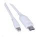 PREMIUMCORD Mini DisplayPort - HDMI kábel 5 m, biely