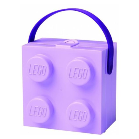 LEGO box s rukoväťou - fialová