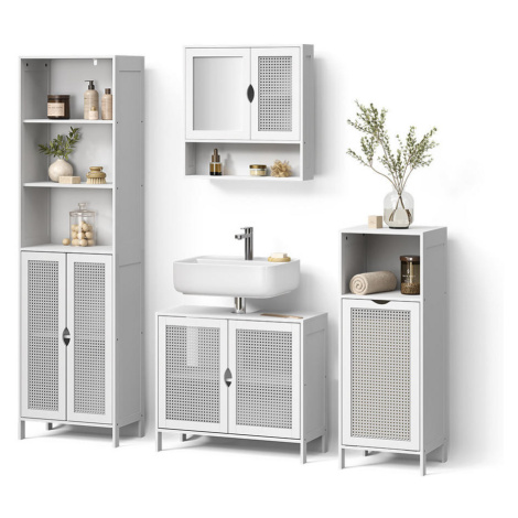 Livinity® SÚPRAVA KÚPEĽŇOVÉHO NÁBYTKU Mincio, biely, 4-dielna