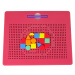 mamido  Magnetická tabuľa s guličkami a geometrickými tvarmi ružová